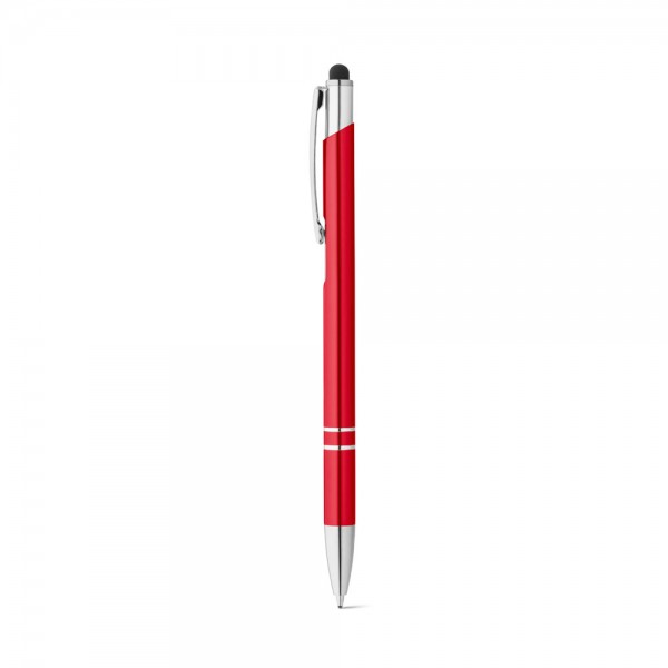 GALBA. Penna a sfera in alluminio con punta touch e clip
