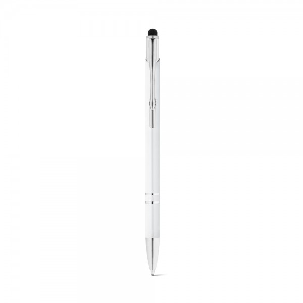 GALBA. Penna a sfera in alluminio con punta touch e clip