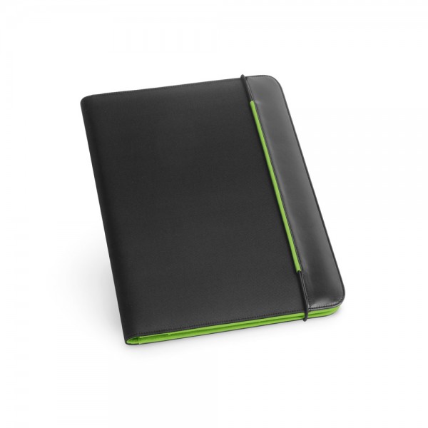 FITZGERALD. Cartella A4 in PU e 800D con blocco pagine a righe
