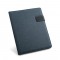 RIORDAN. Cartella A4 in PU e imitazione lino con blocco pagine a righe