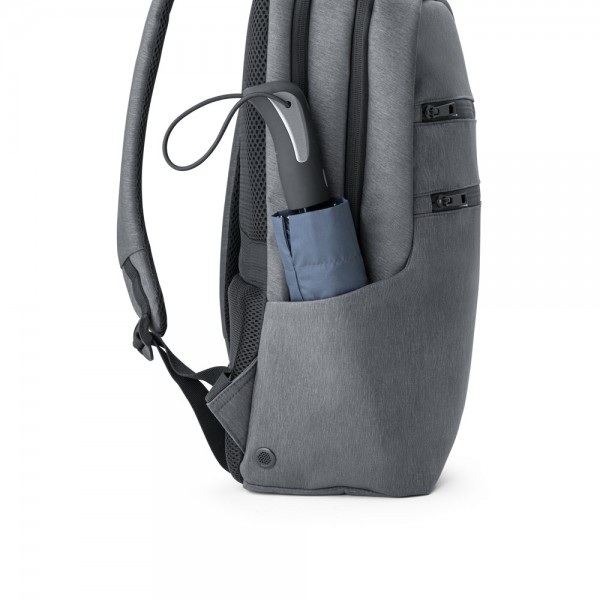 BROOKLYN. Zaino porta PC 15'' impermeabile in Nylon 2Tone - Grigio chiaro