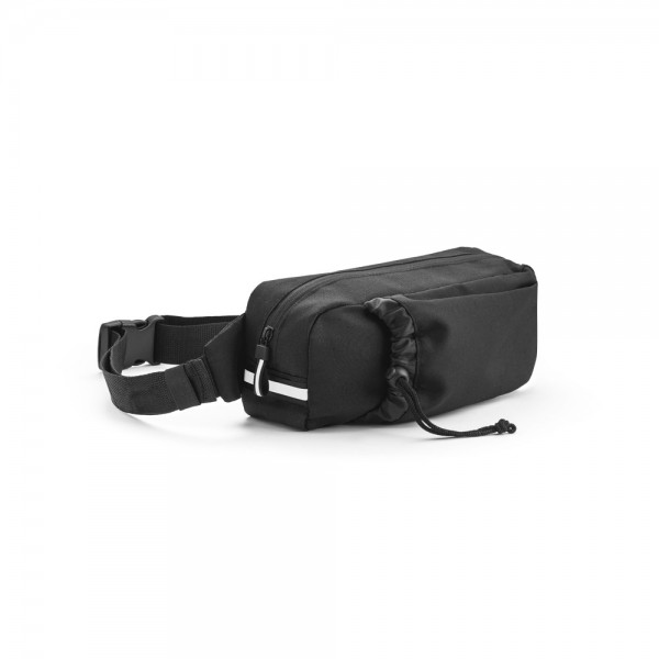 DELFOS POUCH. Marsupio 300D poliestere riciclato e 600D poliestere riciclato con elementi riflettenti