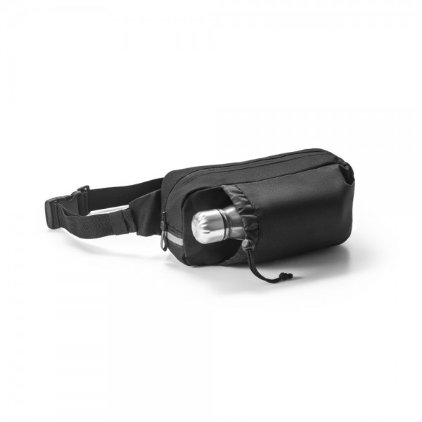 DELFOS POUCH. Marsupio 300D poliestere riciclato e 600D poliestere riciclato con elementi riflettenti