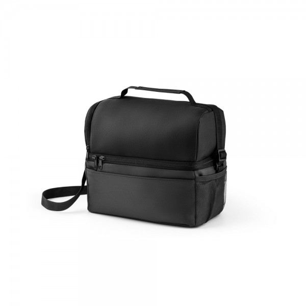 ZIPPERS COOLER. Borsa termica in 300 D e 840D Jacquard 7L - Nero