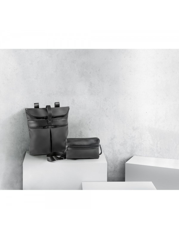 ROVER BACKPACK. Zaino in microfibra e PU - Nero ROVER BACKPACK. Zaino in microfibra e PU - Nero