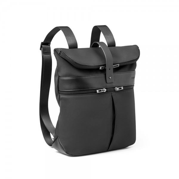 ROVER BACKPACK. Zaino in microfibra e PU - Nero