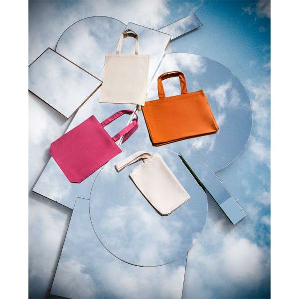 PARMA. Borsa in cotone (50%), cotone riciclato (30%) e poliestere (20% rPET) (280 g/m²)