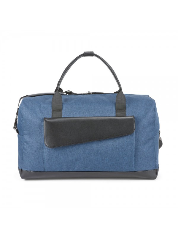 Motion Bag. Borsa da viaggio in 600D cationico e similpelle - Blu Motion Bag. Borsa da viaggio in 600D cationico e similpelle - Blu
