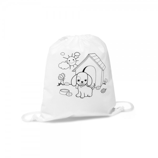 DRAWS. Zaino a sacca con disegno da colorare (80 g/m²)