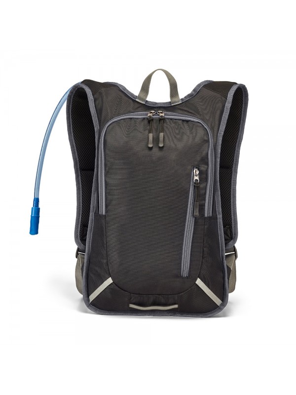 MOUNTI. Zaino sportivo in 420D con sacca idrica 2 L - Grigio MOUNTI. Zaino sportivo in 420D con sacca idrica 2 L - Grigio