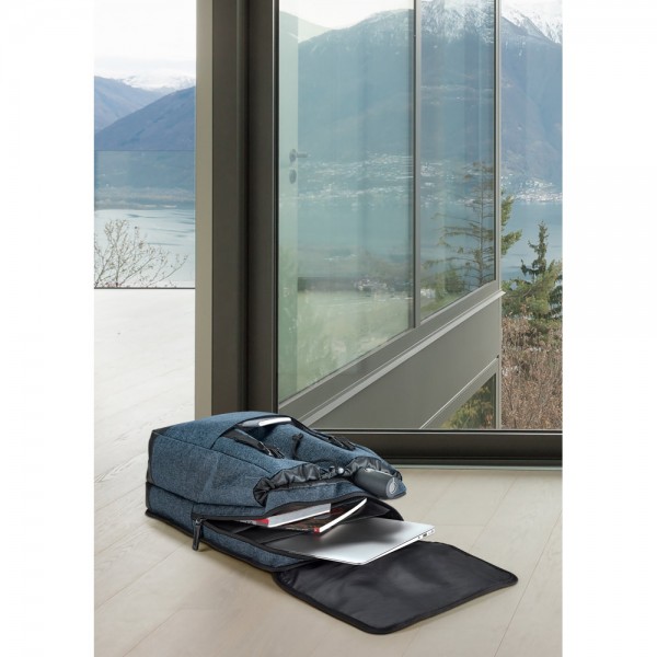 TRAVELLER. Zaino porta PC 17'' in 600D - Blu
