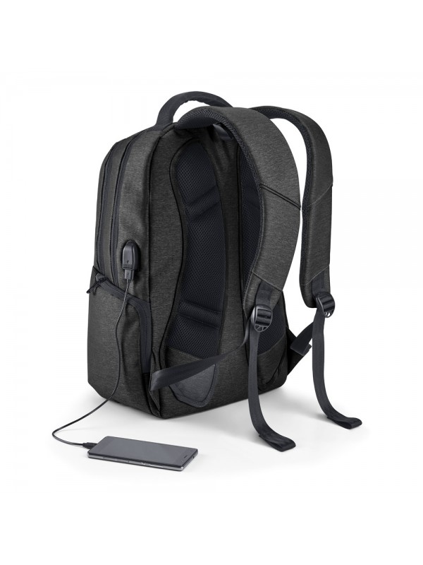 BOSTON. Zaino impermeabile porta PC 17'' in nylon 2 toni - Nero BOSTON. Zaino impermeabile porta PC 17'' in nylon 2 toni - Nero