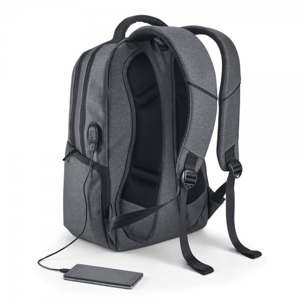 BOSTON. Zaino impermeabile porta PC 17'' in nylon 2 toni - Nero