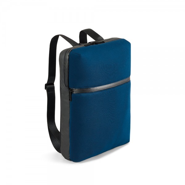 URBAN BACKPACK. Zaino porta PC 14'' in soft shell e tela cerata - Blu