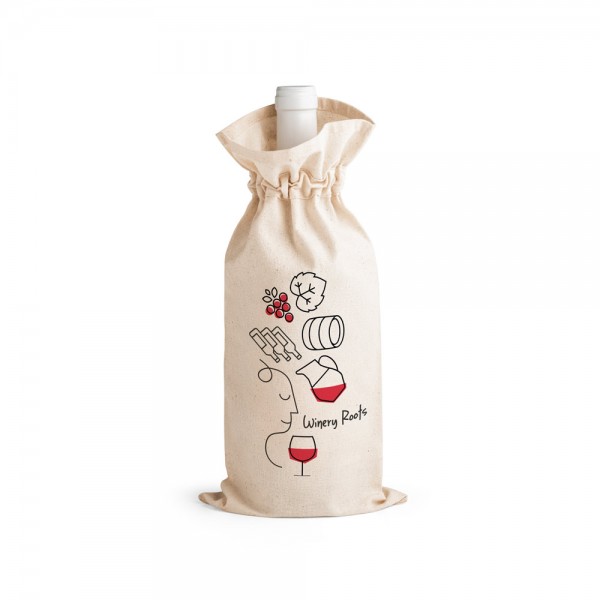 JEROME. Borsa per bottiglia in cotone 100% (180 g/m²)