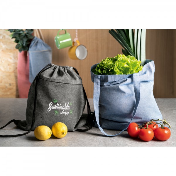 RYNEK. Borsa con cotone riciclato (70%), poliestere (30% rPET) (140 g/m²)