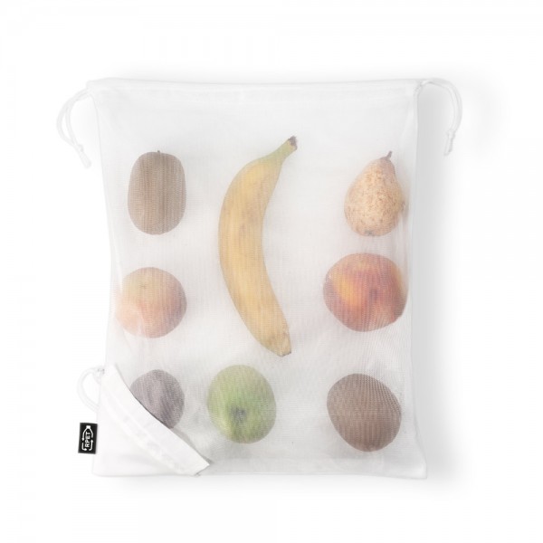 BOLZANO. Borsa pieghevole in maglia e poliestere riciclato 190T (100% rPET)
