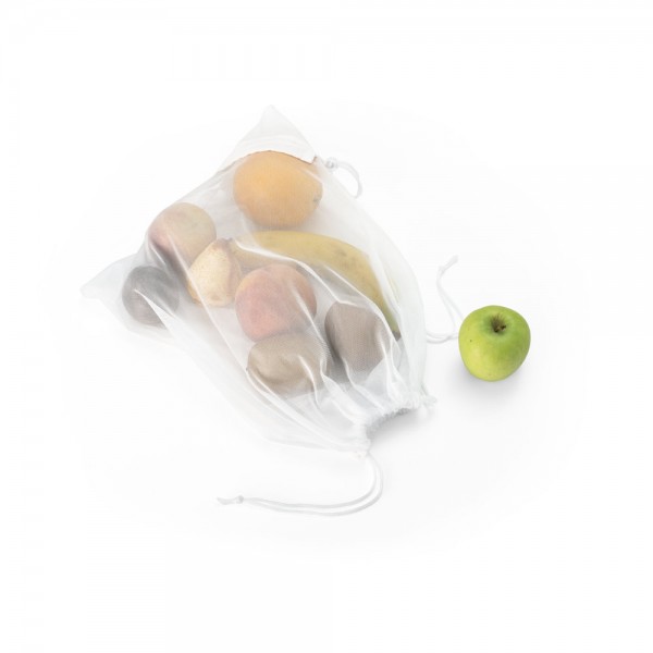 BOLZANO. Borsa pieghevole in maglia e poliestere riciclato 190T (100% rPET)