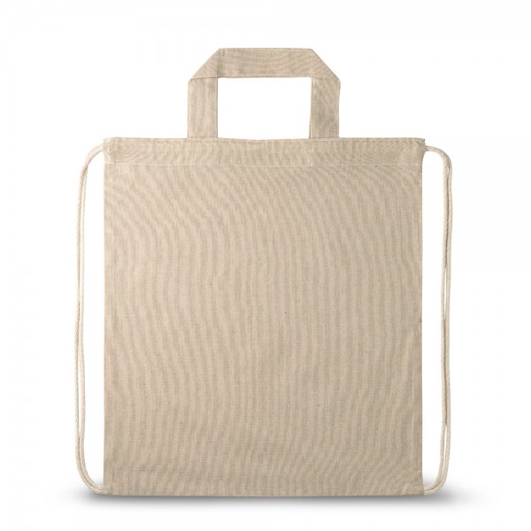 RISSANI. Zaino a sacca con cotone riciclato (70%) e poliestere (30% rPET) (140 g/m²)