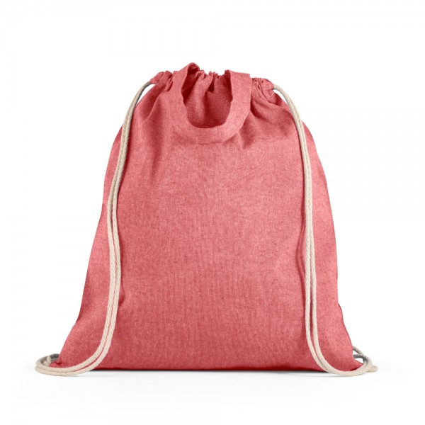 RISSANI. Zaino a sacca con cotone riciclato (70%) e poliestere (30% rPET) (140 g/m²)