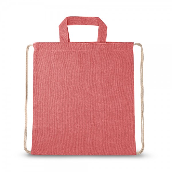 RISSANI. Zaino a sacca con cotone riciclato (70%) e poliestere (30% rPET) (140 g/m²)