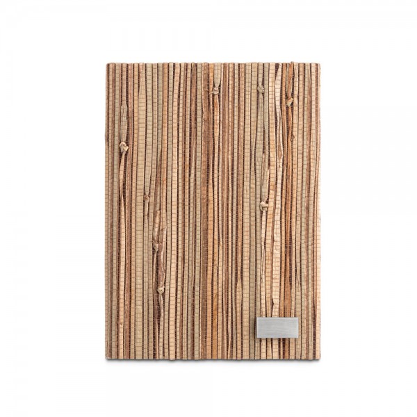 NERUDA. Block notes A5 con copertina rigida in fibra di paglia naturale
