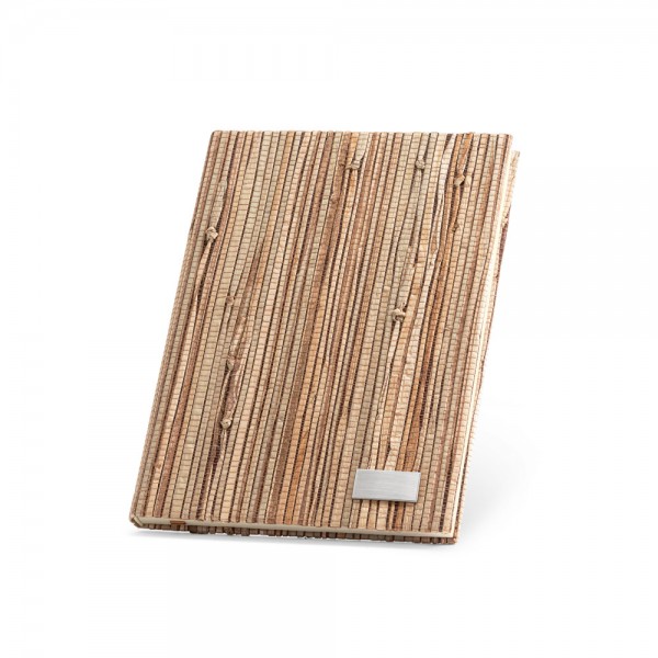 NERUDA. Block notes A5 con copertina rigida in fibra di paglia naturale