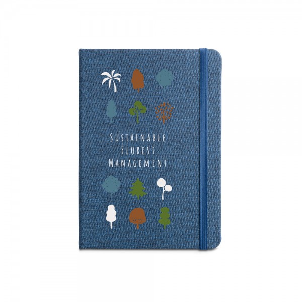 BOYD. Blocco note A5 in poliestere riciclato (100% rPET) con pagine a righe