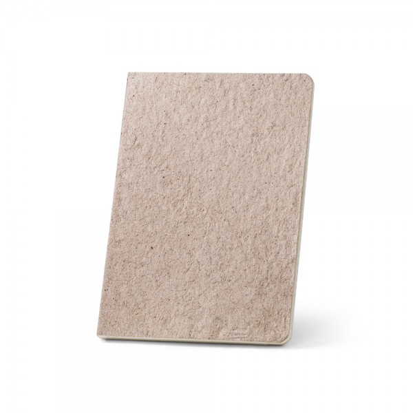 TEAPAD SEMI-RIGID. Block notes A5 con copertina rigida fabbricata tramite gli scarti della foglie di té (65%)