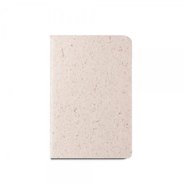 ORGANIC SOFT. Block notes A6 con copertina flessibile fabbricata tramite la materia organica degli elefanti (80%)