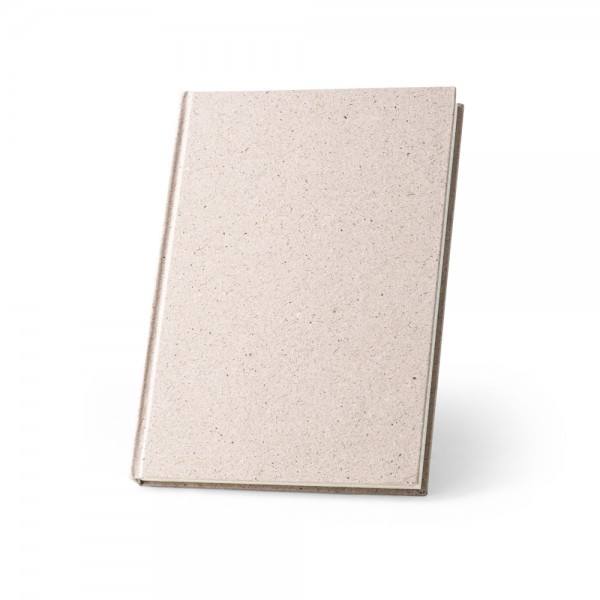 ORGANIC RIGID. Block notes A5 con copertina rigida fabbricata tramite la materia organica degli elefanti (80%)