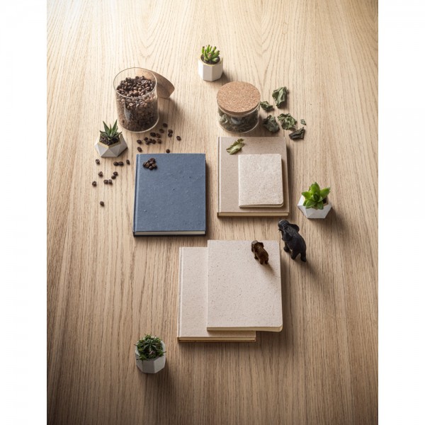 COFFEEPAD RIGID. Block notes A5 con copertina semirigida fatta con gli scarti della buccia di caffé (65%)