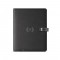 EMERGE A5 FOLDER. Cartella A5 in in poliestere riciclato (100% rPET) 300D con caricatore wireless