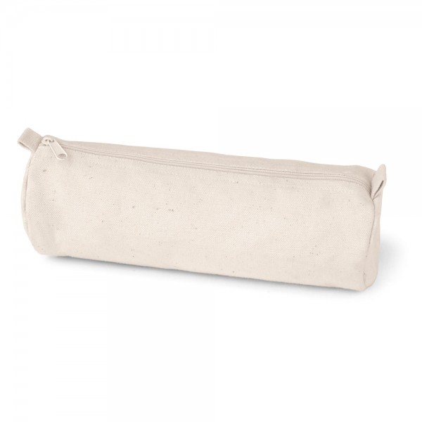 SCHOOLI. Astuccio in 100% tela di cotone (290 g/m²) dal design cilindrico con cerniera