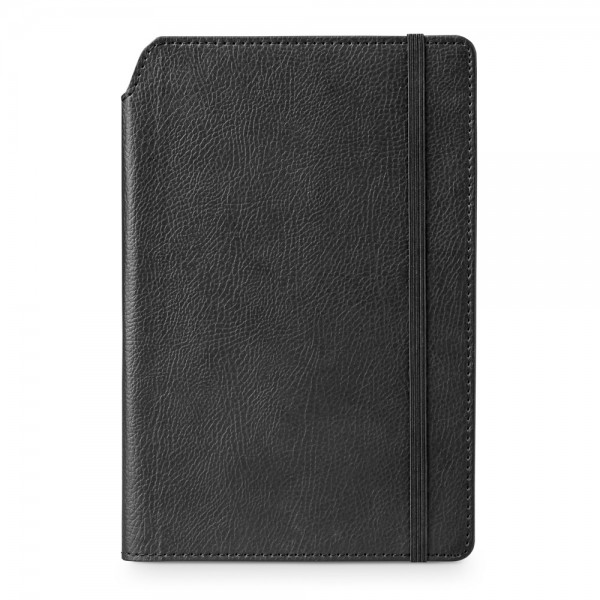 MORIAH. Block notes A5 in PU con pagine a righe, realizzato con materiale certificato FSC™ e altri materiali controllati