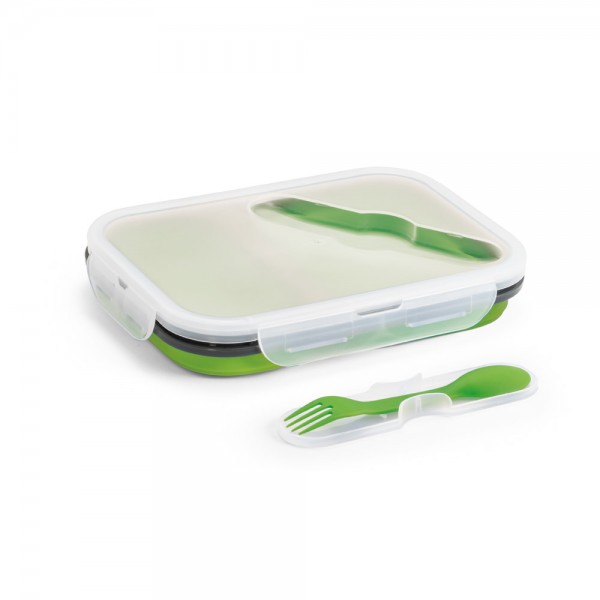 DILL. Porta pranzo. Contenitore ermetico in silicone e PP (480 e 760 mL)
