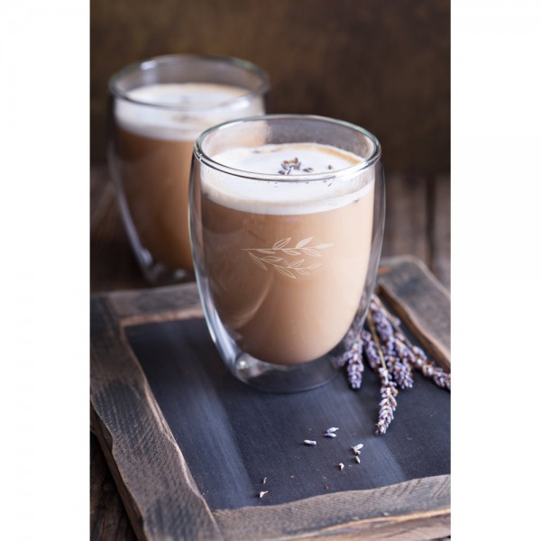 MACHIATO DUO. Set di 2 tazze isotermiche in vetro