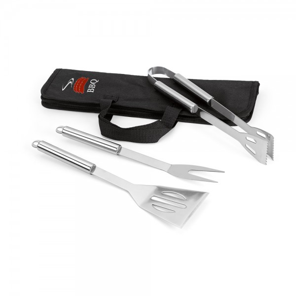 SOARES. Set barbecue composto da 3 pezzi in acciaio inossidabile