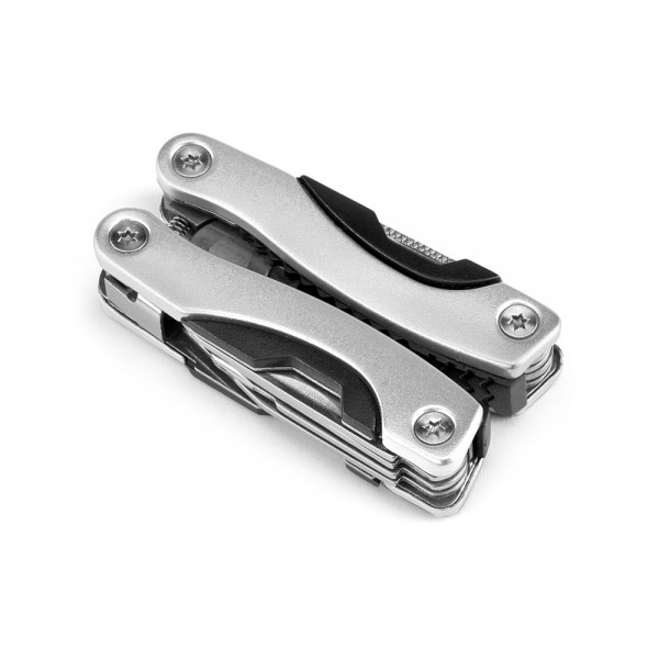 DUNITO. Mini pinza multifunzione pieghevole in acciaio inox e alluminio