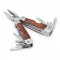 MAGNUM. Pinzia pieghevole con strumenti multifunzione in acciaio inox e legno