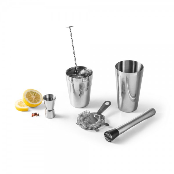 BRAMBLE. Set da cocktail in acciaio inox da 6 pezzi