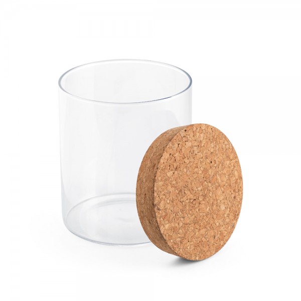 SPICE 700. Contenitore in vetro borosilicato con tappo in sughero 700 mL