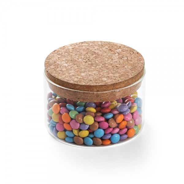 SPICE 380. Contenitore in vetro borosilicato con tappo in sughero 380 mL