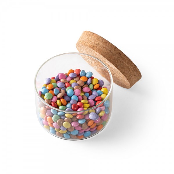 SPICE 380. Contenitore in vetro borosilicato con tappo in sughero 380 mL