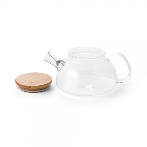 SNEAD. Teiera in vetro borosilicato con coperchio in bambù 750 mL