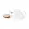 SNEAD. Teiera in vetro borosilicato con coperchio in bambù 750 mL