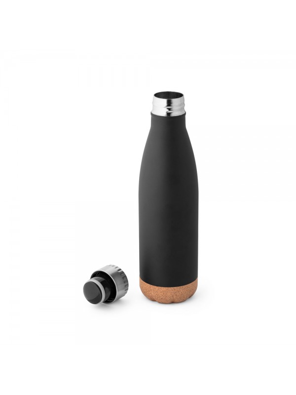 SOLBERG. Borraccia termica in acciaio inox con base in sughero 560 mL