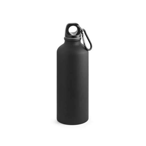 COLLINA. Bottiglia in alluminio con moschettone 540 mL - Nero