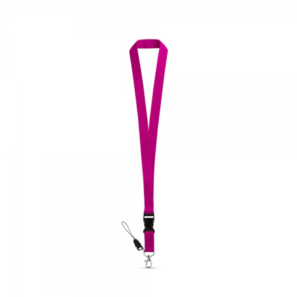 ANQUETIL. Lanyard in poliestere con moschettone in metallo