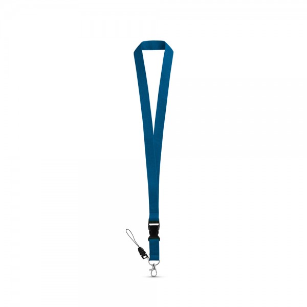 ANQUETIL. Lanyard in poliestere con moschettone in metallo